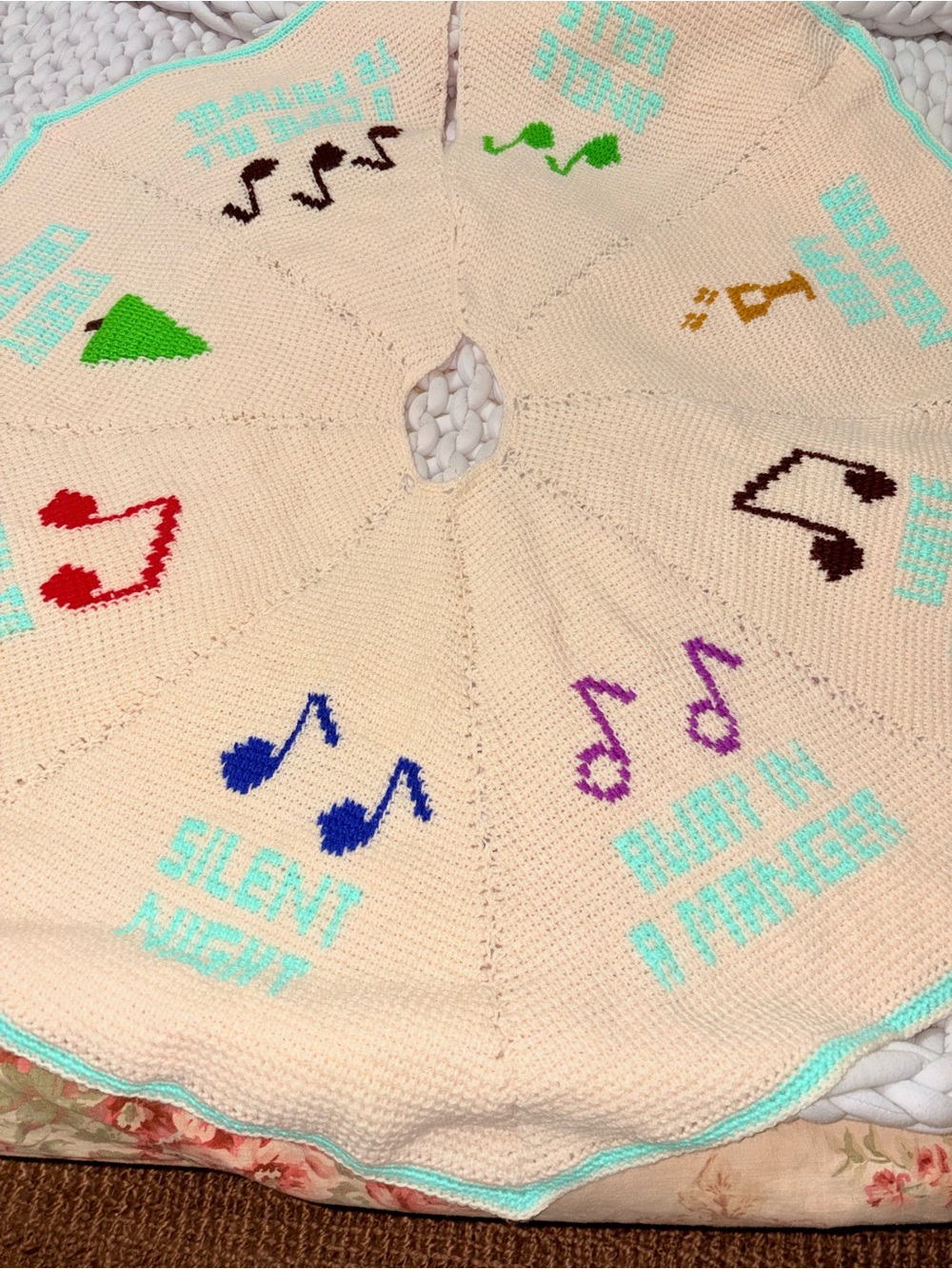 Handmade Crochet Christmas Tree Skirt